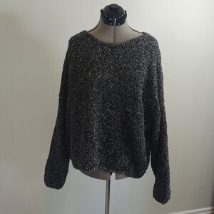 Roaman's Silver Metallic Sweater Sz 3x